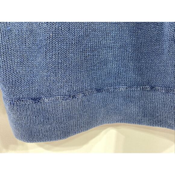 Retrofit Blue 1/4 Zip Factory Distressed Sweater Men’s Size Large 44” - Picture 8 of 8